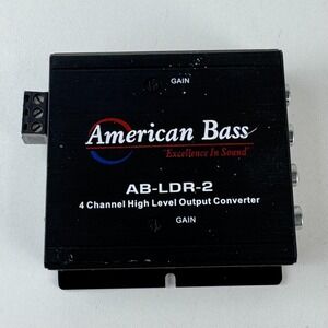 American Bass AB-LDR-2 4 Channel High Level Car Audio Output Converter Black